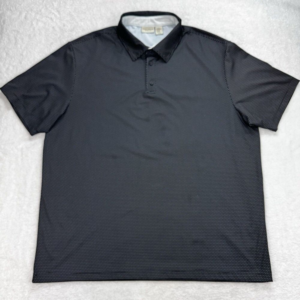 Rorie Whelan Golf Polo Men 2XL Black Dot Graphic S/S Performance - Picture 1 of 6